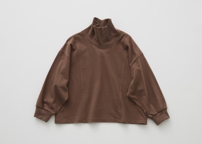 【 eLfin Folk 26AW 】 High Neck Tops / brown