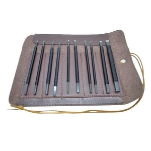 墨文字製作所　初心者におすすめ篆刻刀10種類入り革ケース付き　