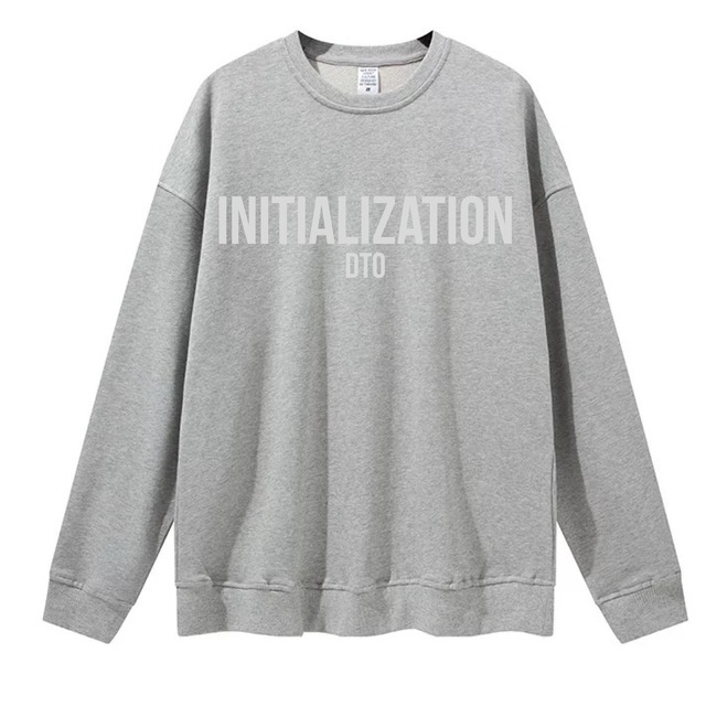 INITIALIZATION Acrylart sweat shirt Gray 11.2oz