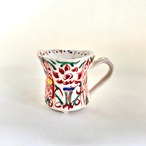 金彩志野赤絵草花文マグカップ【榛澤宏】