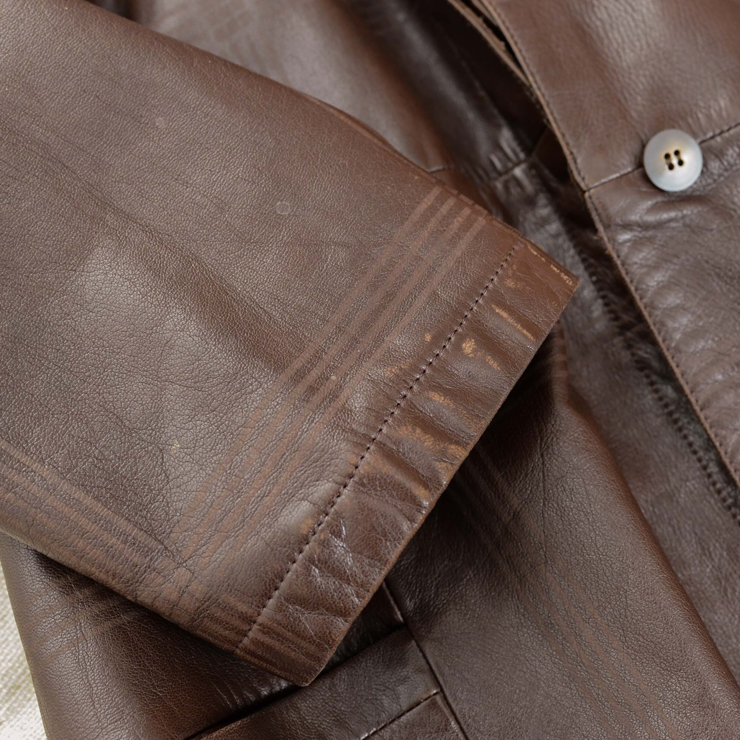 80s MARIO VALENTINO leather jacket | pelican