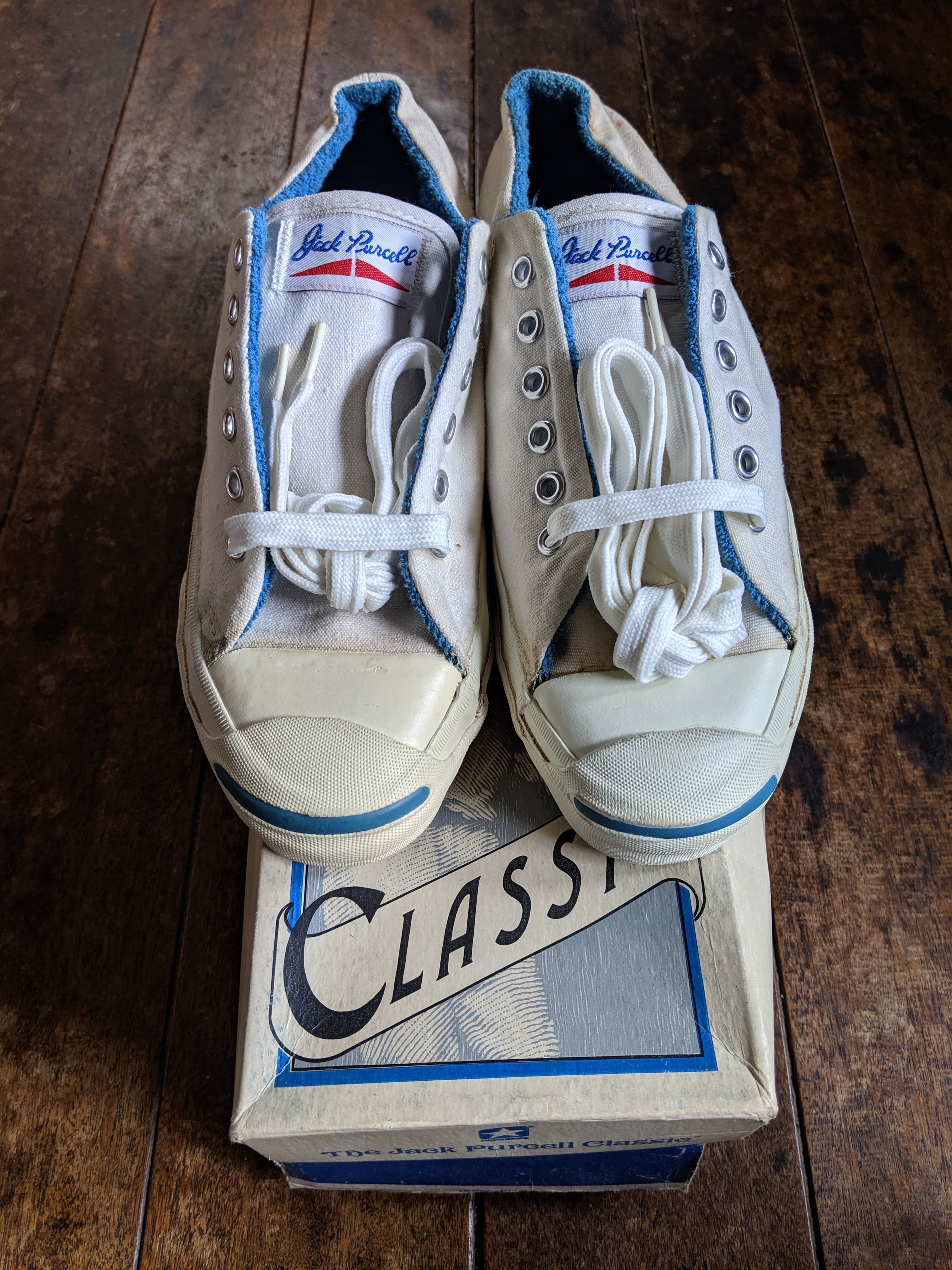 新品 箱付き ☆ 80年代 s コンバース ジャックパーセル クラッシック 