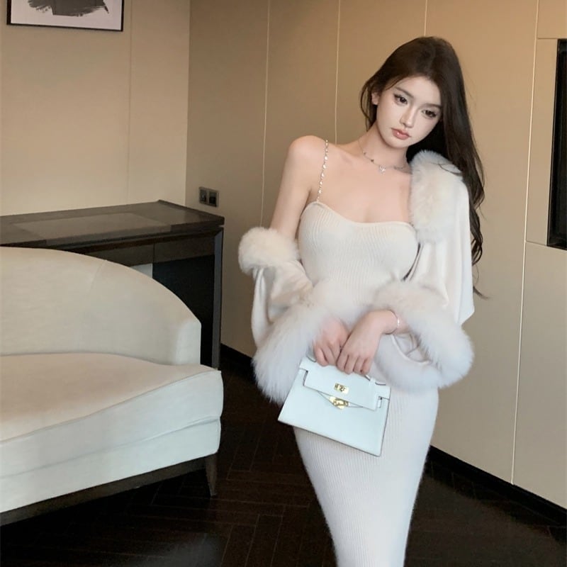 ワンホン　ファー　カーディガン SAPNAA ファーカシミヤ カーディガン コンパクト 7GG – TOYOBOSHI