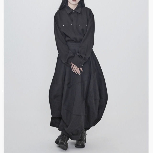 Horizontal drape shirt C0695