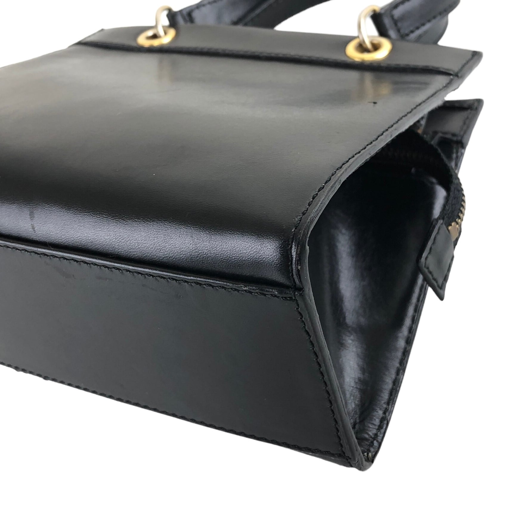 CELINE セリーヌ ショルダーバッグ ブラック ブラゾン型押し レザー