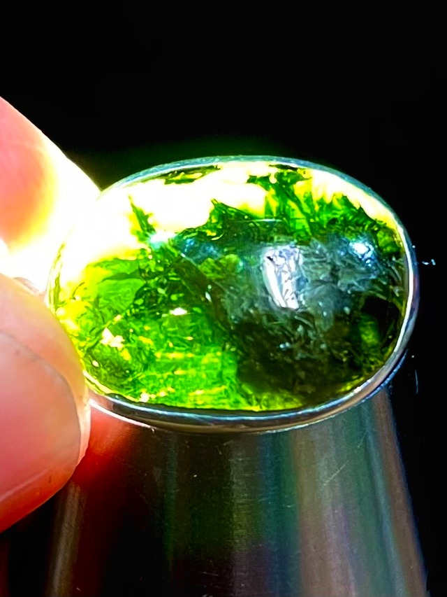 1) 究極のジュエリー・プラキ「グリーン・エンペラー」シルバーPT(ミニ)