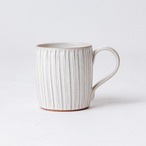 【増田 哲士 】2.しのぎ マグカップ(白)/E