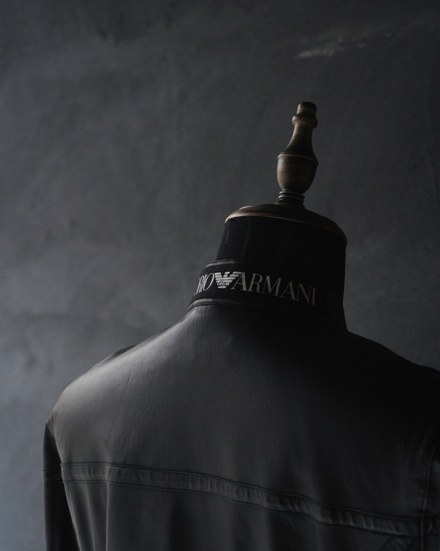 EMPORIO ARMANI 05AW double zip single riders jacket