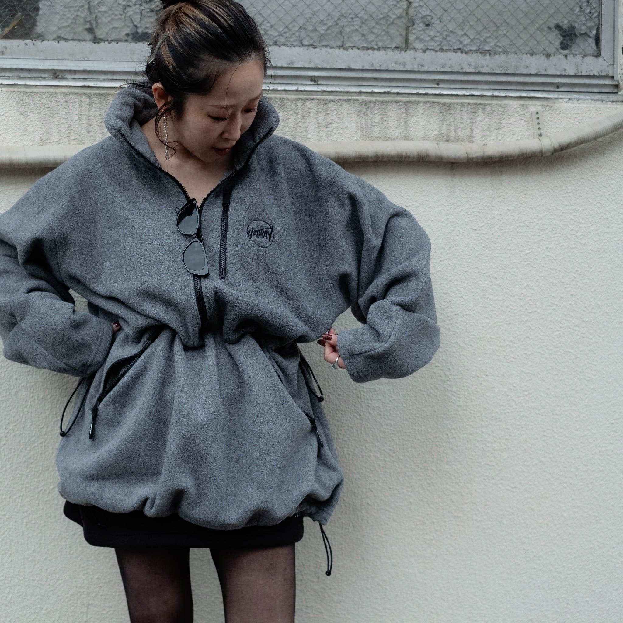 HOLIDAY】 classic fleece anorak dress | olaf