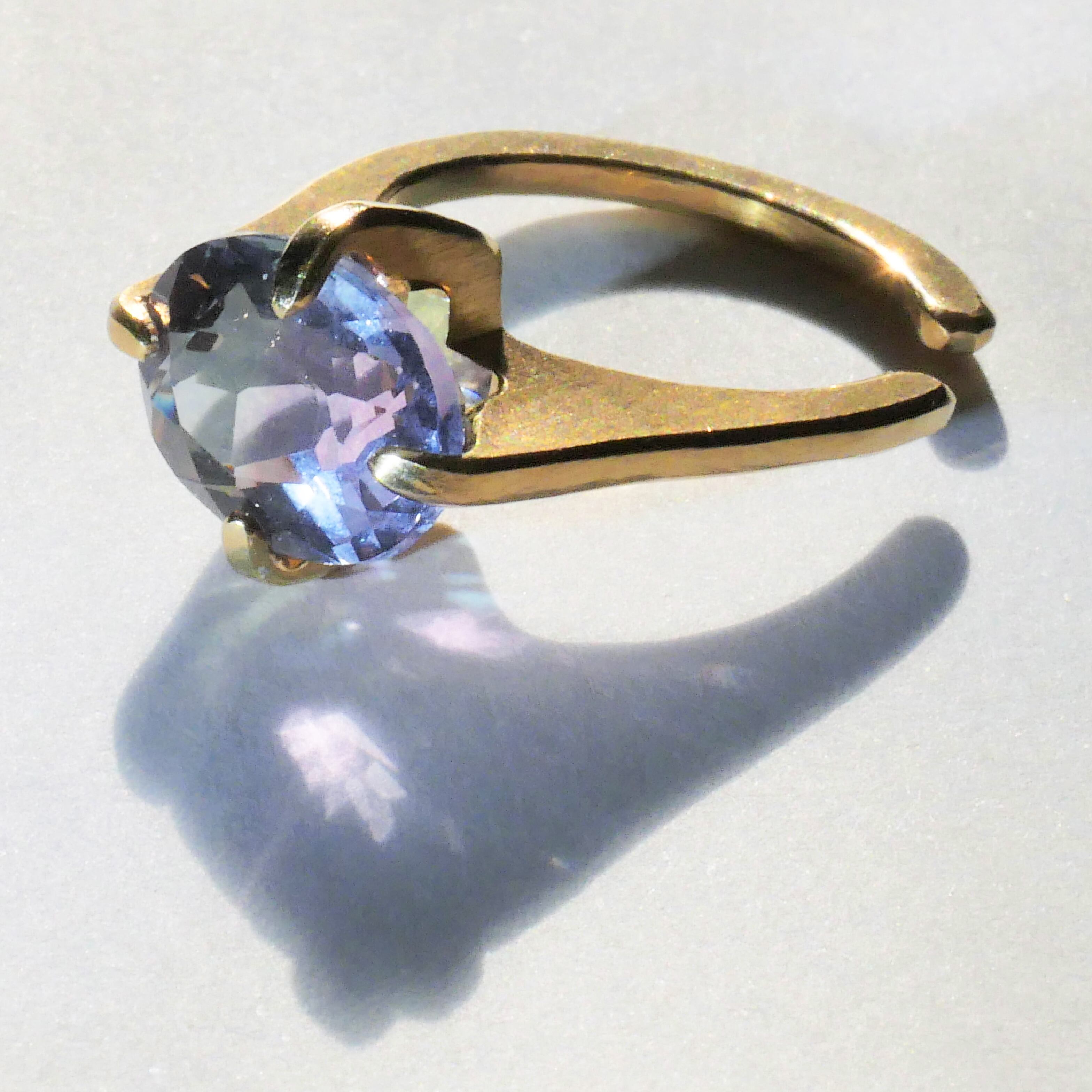 オーバル カットイヤーカフ -L- レインボーフローライト Nando Jewelry