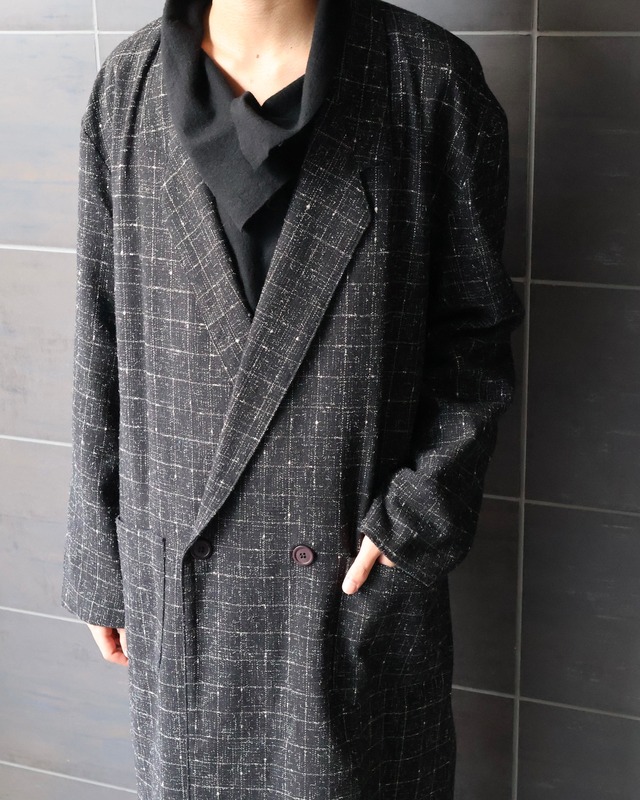 check double long coat