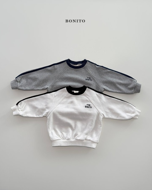 【取寄】bonito｜tape raglan sweatshirt｜テープラグランスウェット｜12M-JM｜kids&jr｜26 spring