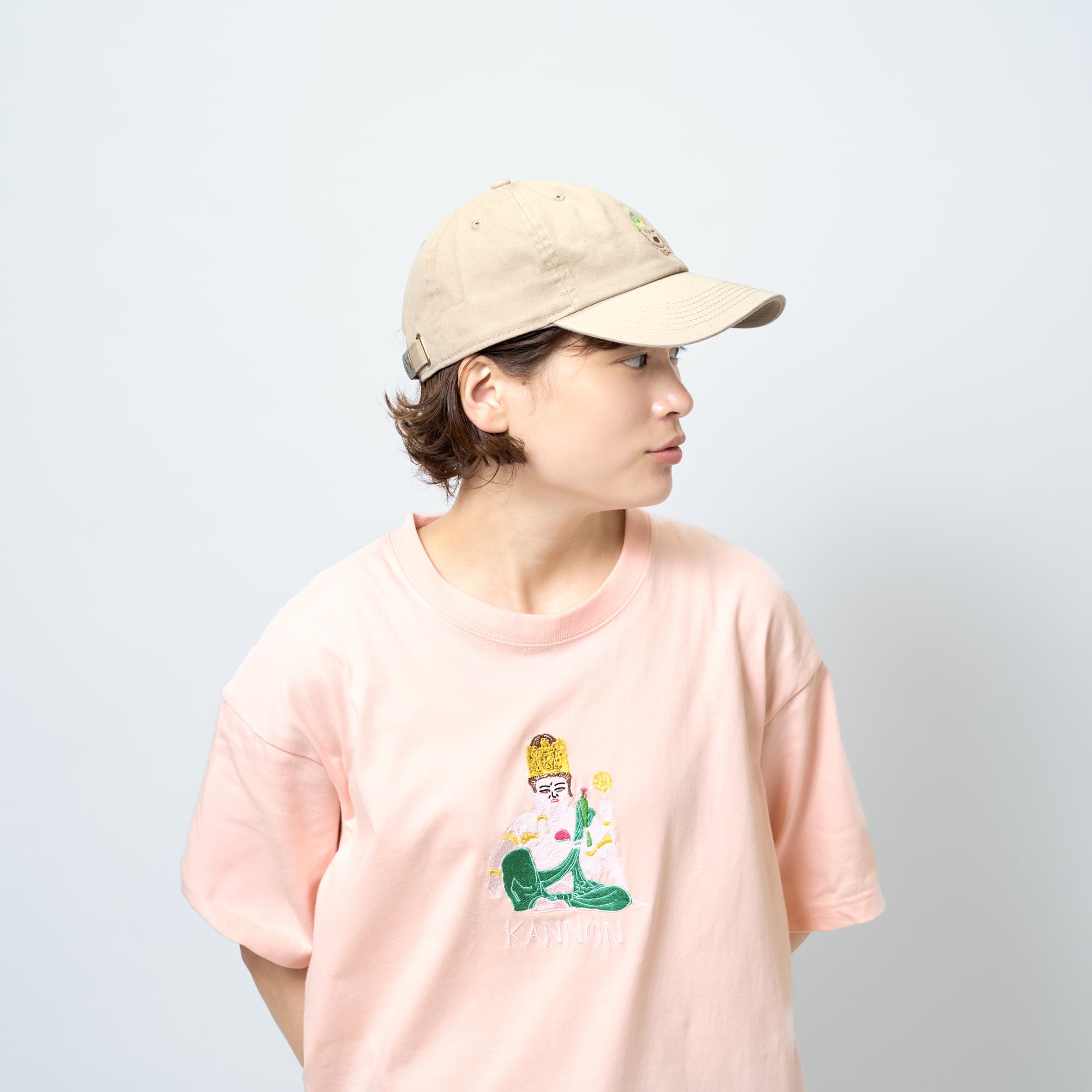 BUDDHA らほつ キャップ (刺繍) ユニセックスサイズ カーキ | BOSATSU