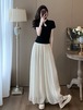 セットアップ レディース 夏 韓国 半袖スーツ女性夏服ファッションスポーツワイドパンツスカート2点セット ルームウェア セットアップ スウェット上下セット スーツ