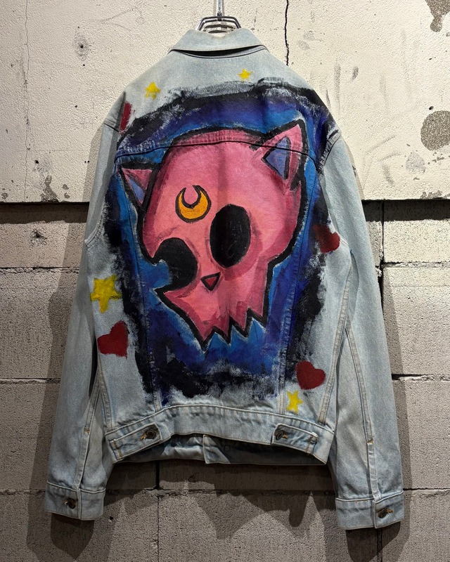 【Caka otto】Good Fade Special Hand Paint Custom Vintage Denim Jacket