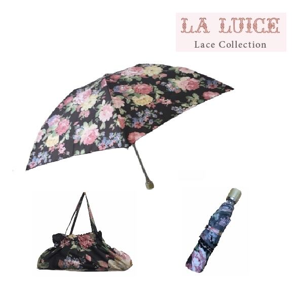 【ラ・ルイス 新品】雨傘 ルイス ジャンプ傘 かさ カサ 傘 アンブレラ バラ ローズ 軽量 ケース付き 03aks-1302