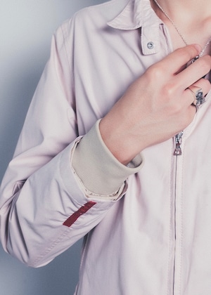 "PRADA SPORT" 2000's GORE-TEX double zip nylon jacket "Pale Pink"