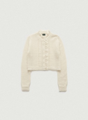 [The Barnnet] Hale Frill Mohair Cardigan_Ivory 正規品 韓国ブランド 韓国通販 韓国代行 韓国ファッション ザ バーネット ザバーネット thebarnnet 日本 店舗