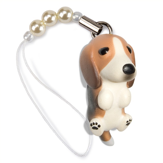 Dog 92 Beagle ビーグル トライカラー ビーズ ストラップ DN-1601