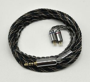 【在庫のみ】2pin2.5mmリケーブル銀箔糸と銅混合 フラット2pin交換ケーブル 2.5mmイヤホンアップグレードケーブル (2pin2.5mm)