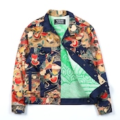 【GJK-M_006】再構築着物Gジャン KIMONO TRUCKER JACKET