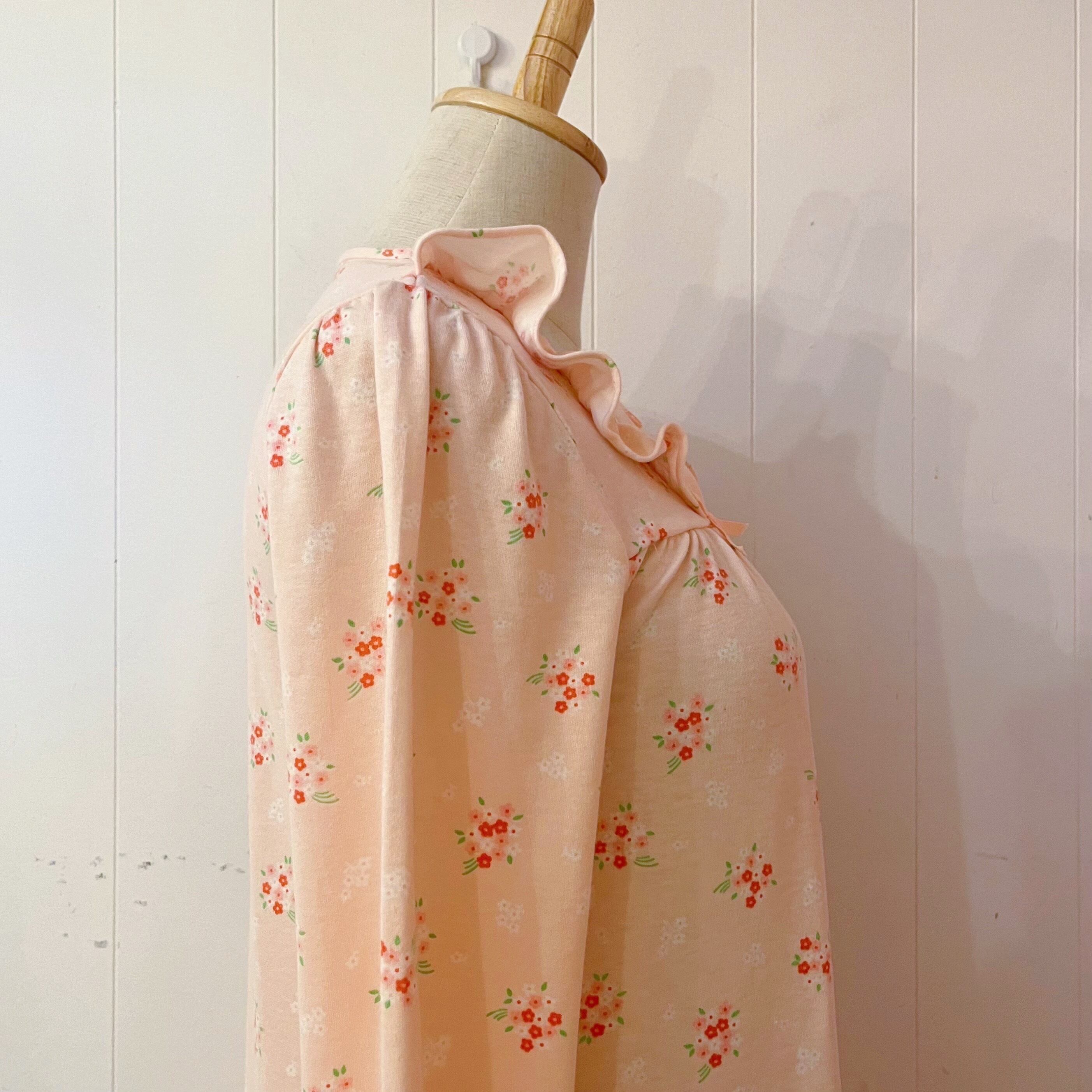 pink flower ribbon neglige one-piece