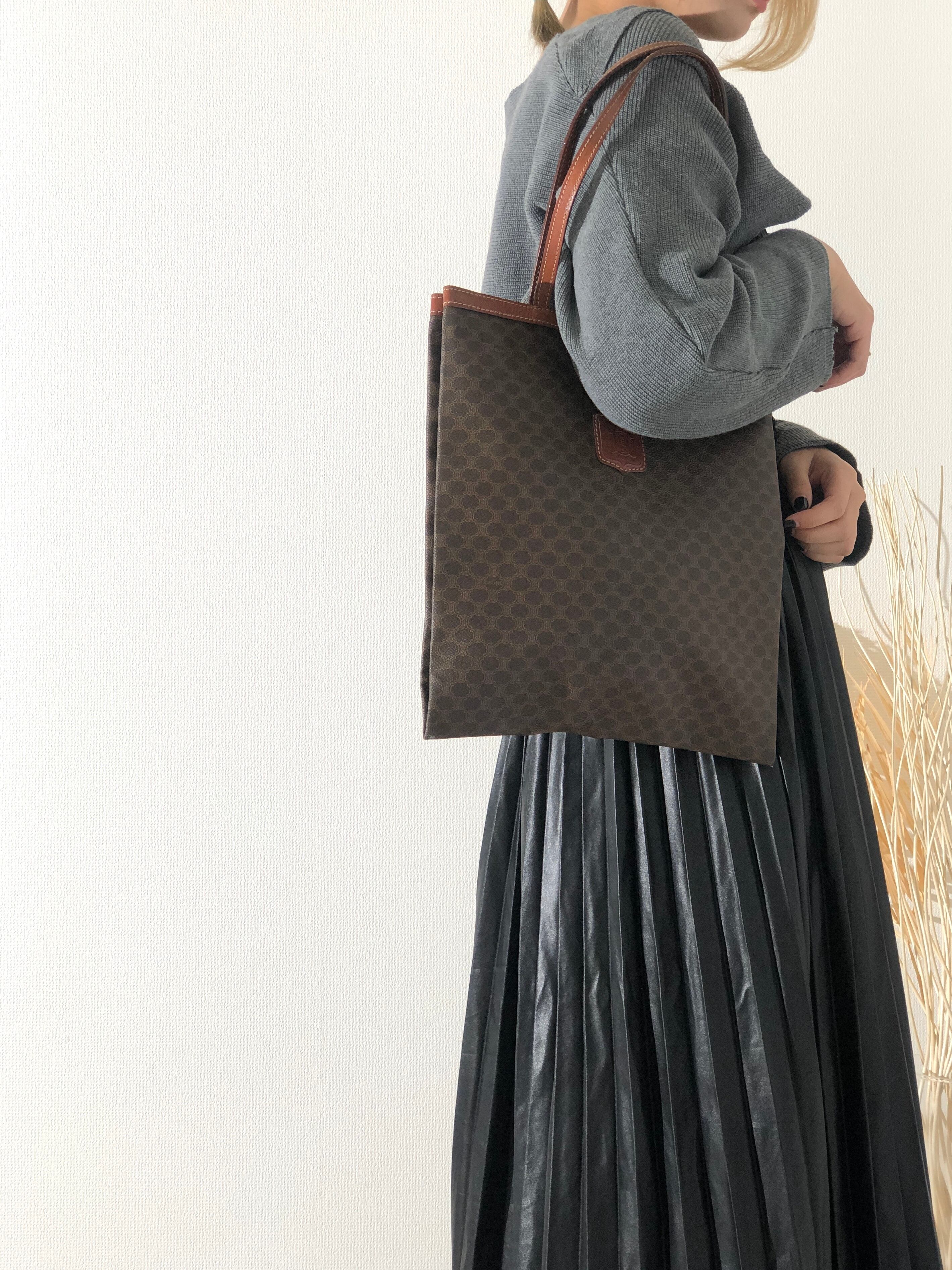 日本直送 名牌中古包 】CELINE セリーヌ マカダム ブラゾン型押し