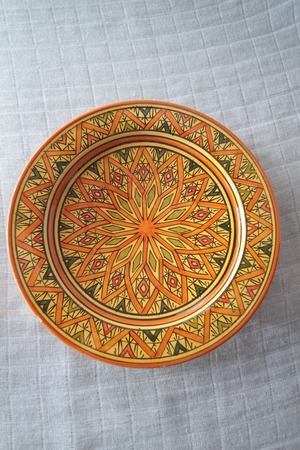 Moroccan Safi Handpainted Ceramic Plate (ca.1970s–90s)