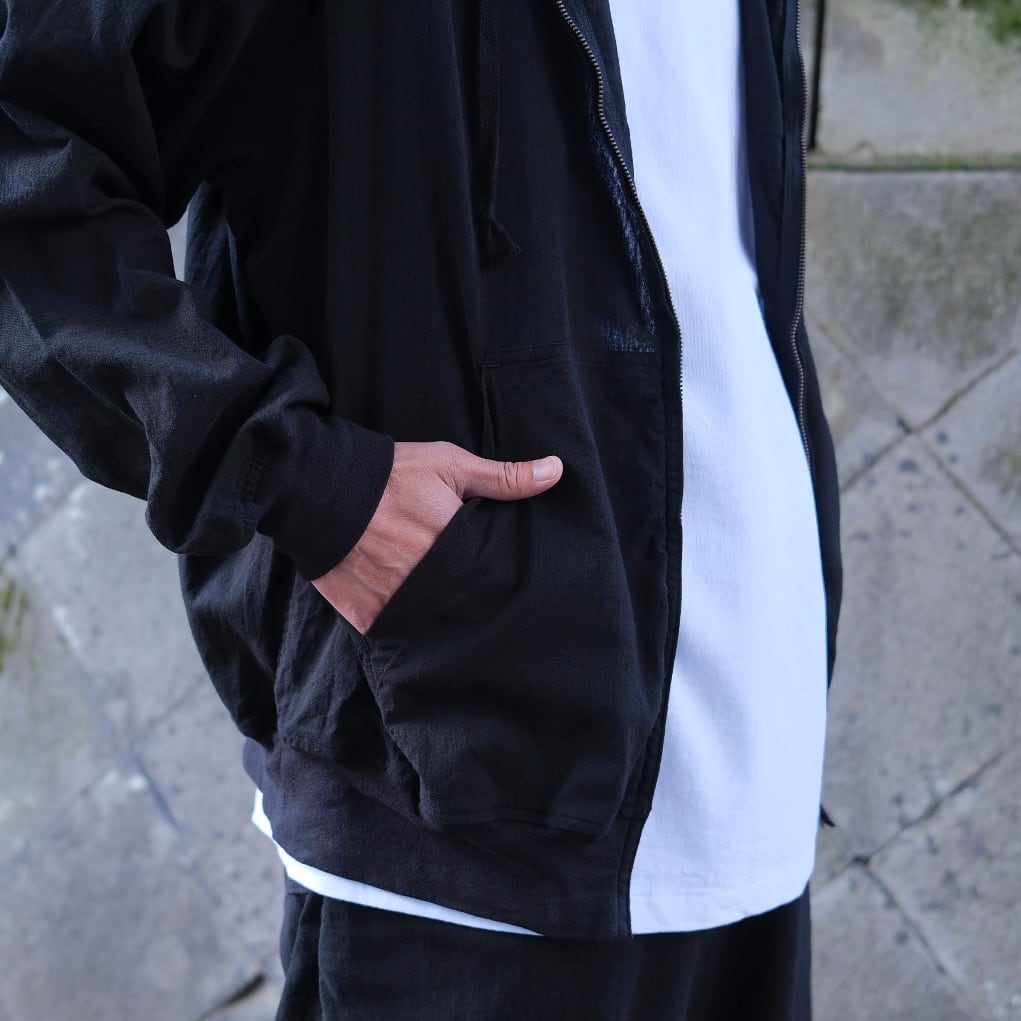 COMOLI(コモリ) /オックスジップパーカー-BLACK-(D01-01024) | Signs