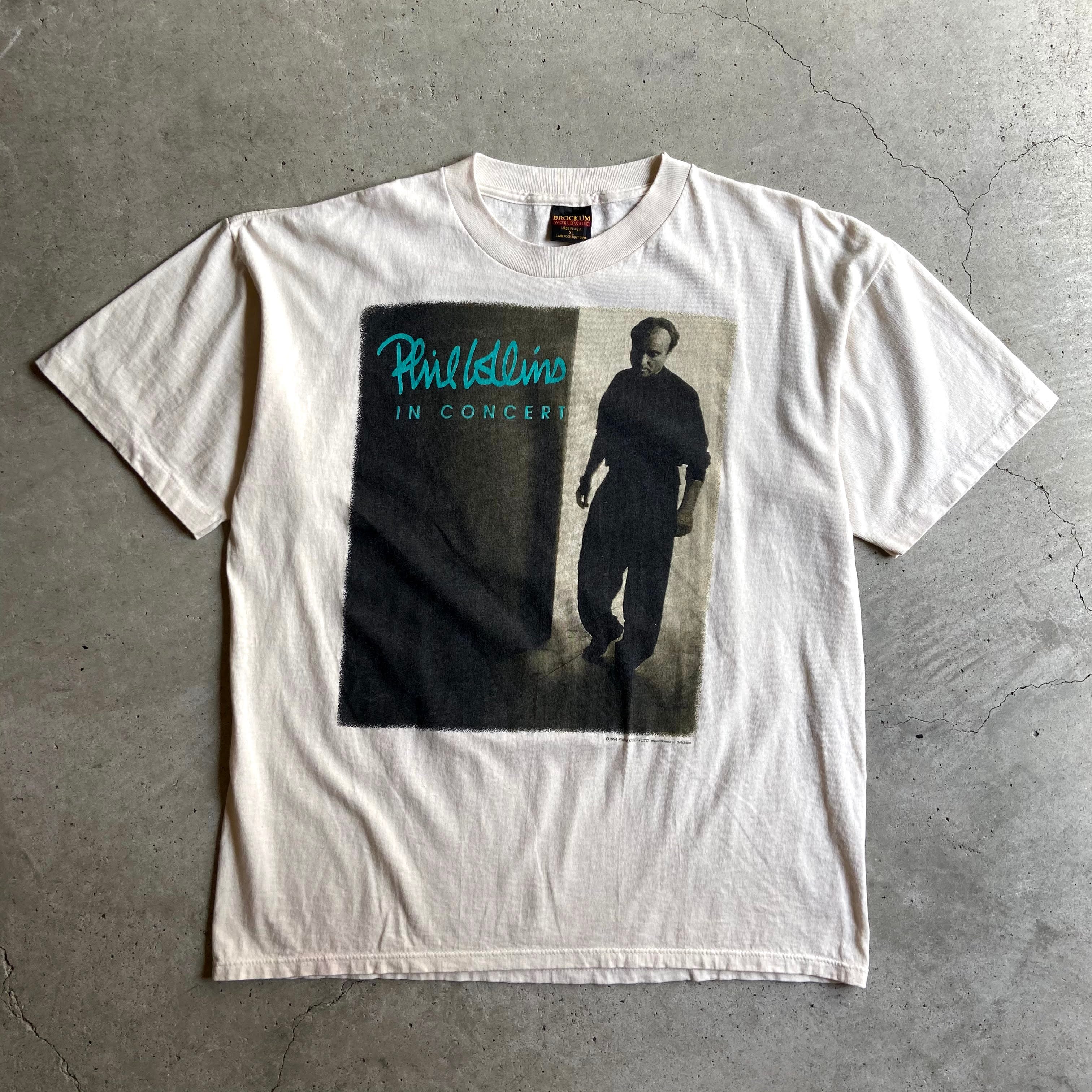 90年代 Phil Collins フィル・コリンズ IN COCERT 1994 アーティストTシャツ メンズXL 古着 バンドTシャツ 90s  ビンテージ ヴィンテージ シングルステッチ オフホワイト 生成り【Tシャツ】【SA2107】【SA2204】 | cave 古着屋【公式】古着通販サイト