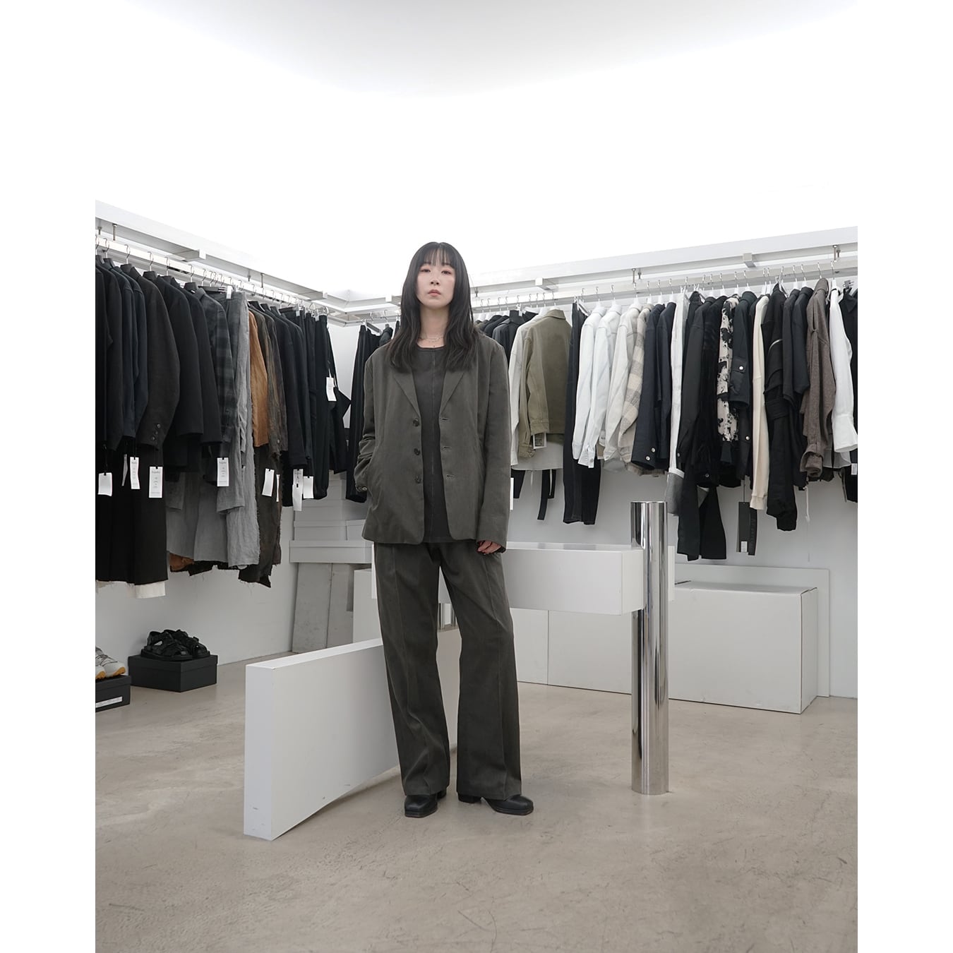 kujaku] (クジャク) P-596 crease stitch pants | Clique Tokyo