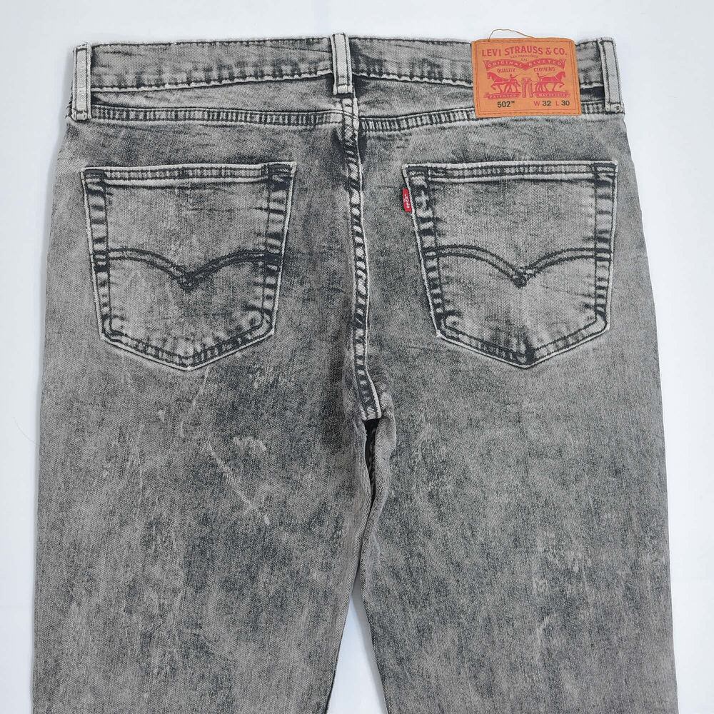 00s～ Levi's502 Taper リーバイス ブラックケミカル デニム パンツ