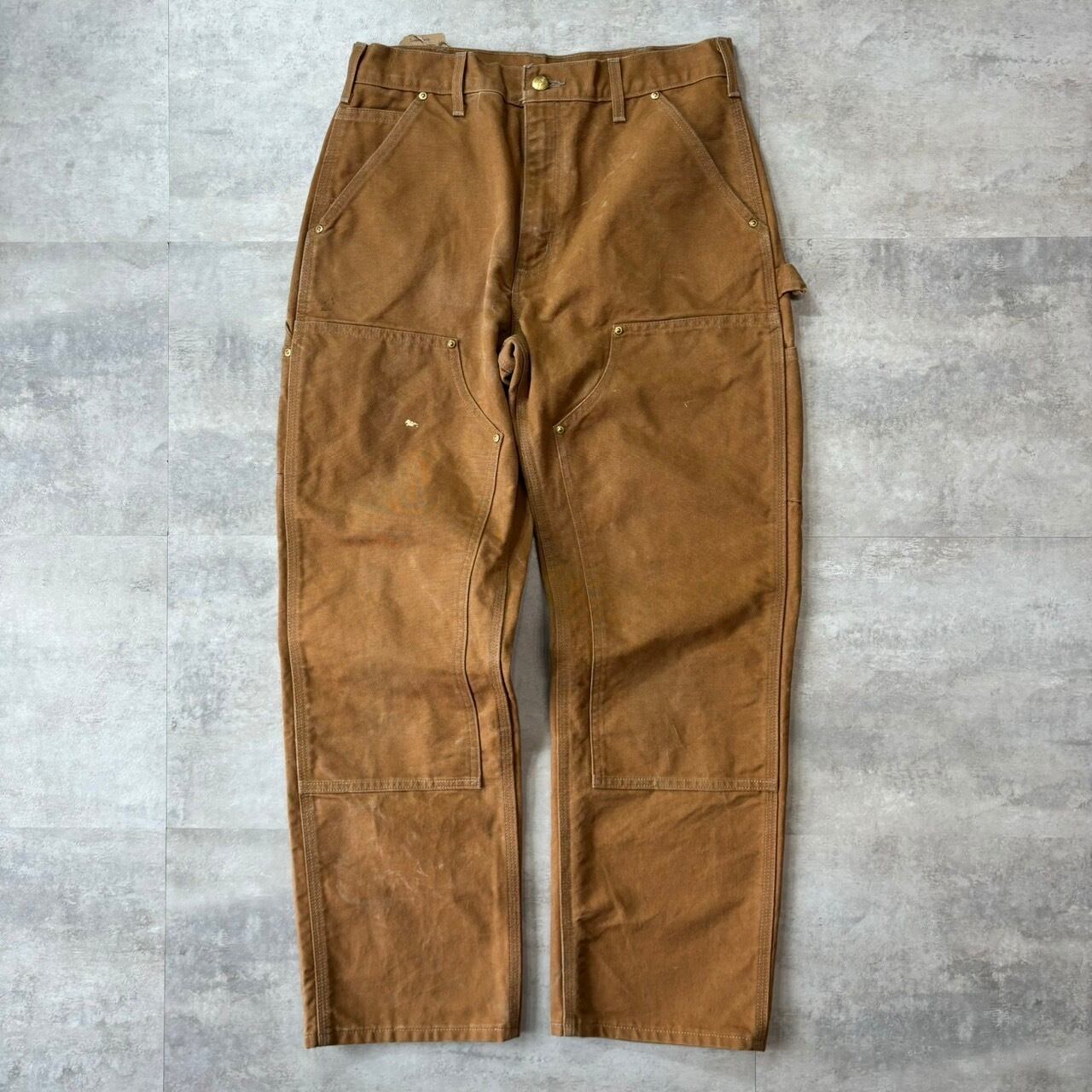《実寸w31l28》Carhartt ダブルニー ダック生地 ペインターパンツ No.1311