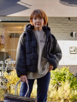 起毛あったか刺繍ロゴカットソー