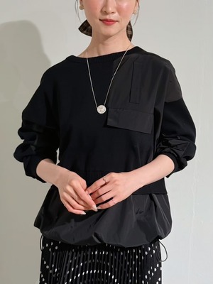 感謝祭アイテム30%OFF！異素材ミックスミリタリートップス