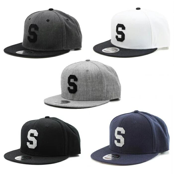 LETTER SNAPBACK CAP #BLACK X WHITE