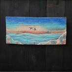 渡り鳥と富士　陶板レリーフ