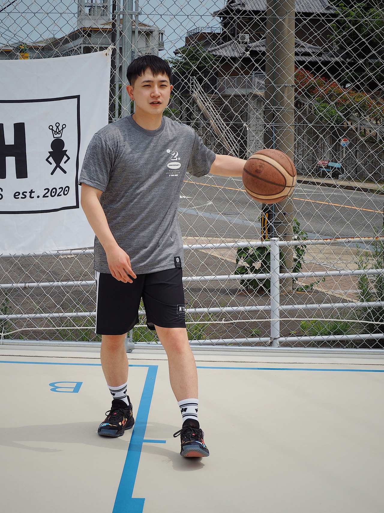 2022 SS “NTH PRACTICE PANTS” colour Black×White - 5