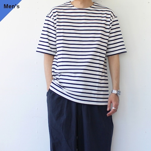 【ラスト１点】modAS ボーダー半袖Tee / 26007　（White × Navy）