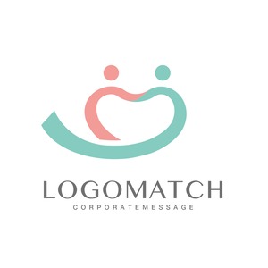 信頼と絆で結ばれるハートのロゴ