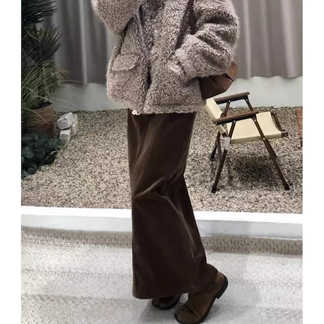 corduroy long tight skirt 10879