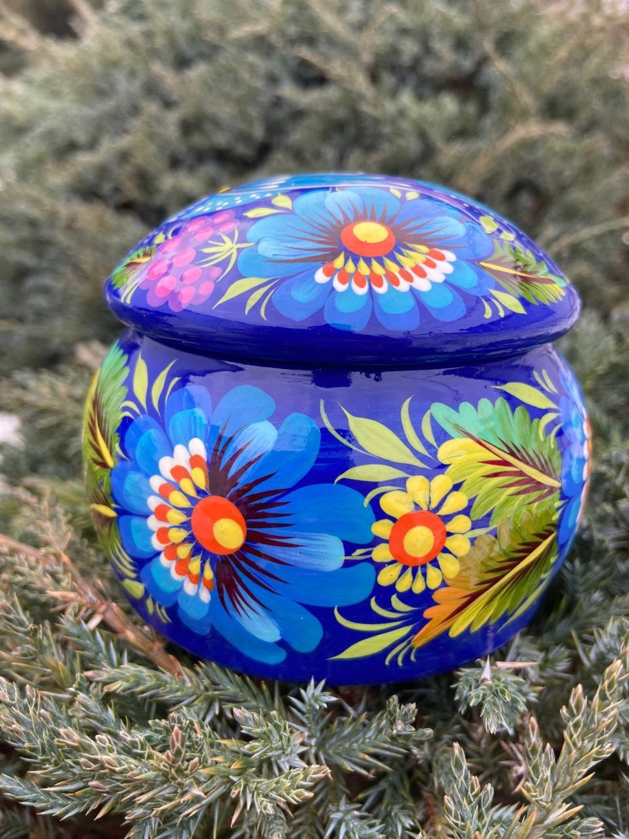 ペトリキウカ塗り　ジュエリーボックス（ティモシェンコ作）ウクライナ製 - 3