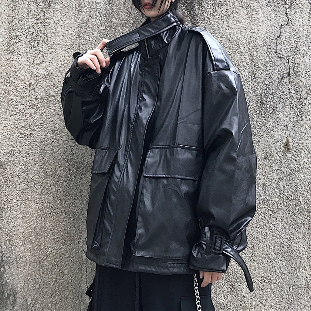 Y-3 フェイクレザーブルゾン