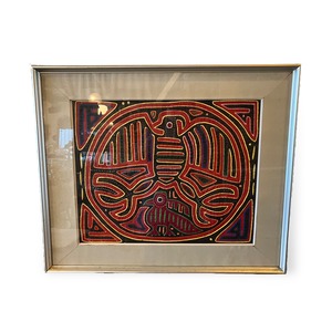 【ヴィンテージ パナマ モラ刺繍 40's アートパネル】