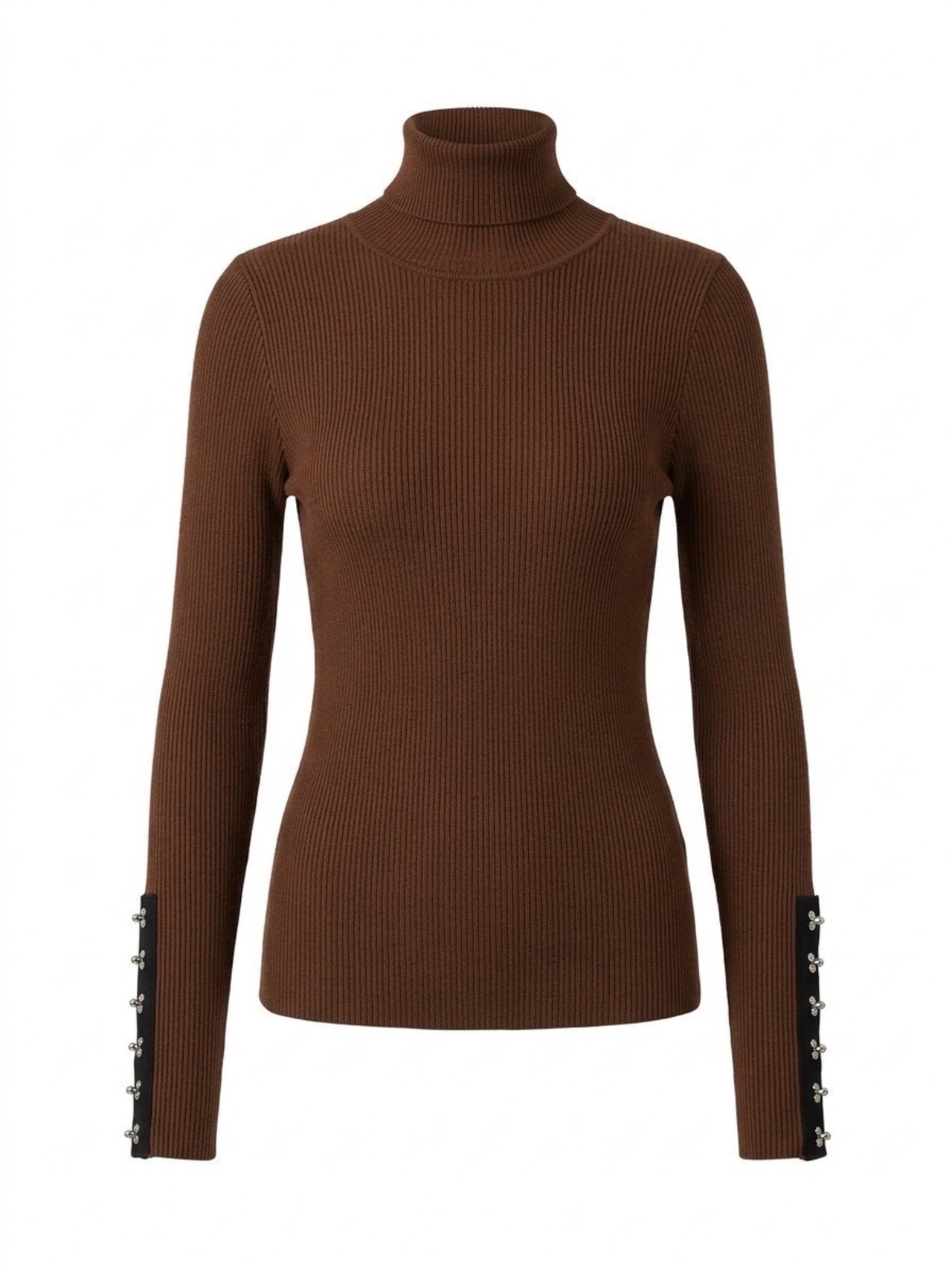 メゾンマヴェリックプレゼンツ  Hook Detailed Rib Turtleneck