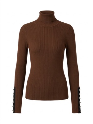 メゾンマヴェリックプレゼンツ  Hook Detailed Rib Turtleneck