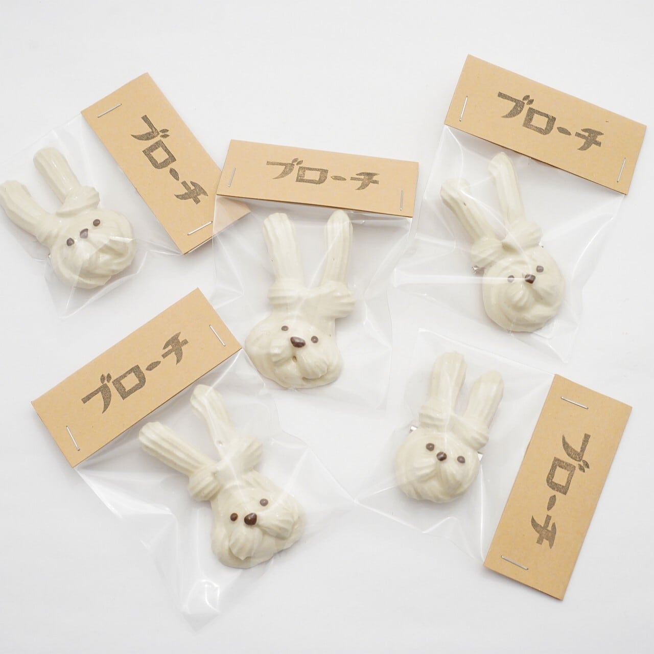 【文鳥舎】メレンゲブローチ 1-4