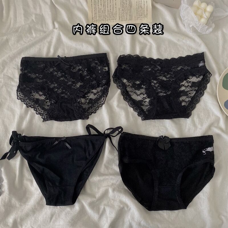 ブラックレース コットン ピュア YY-ファッション67983263413