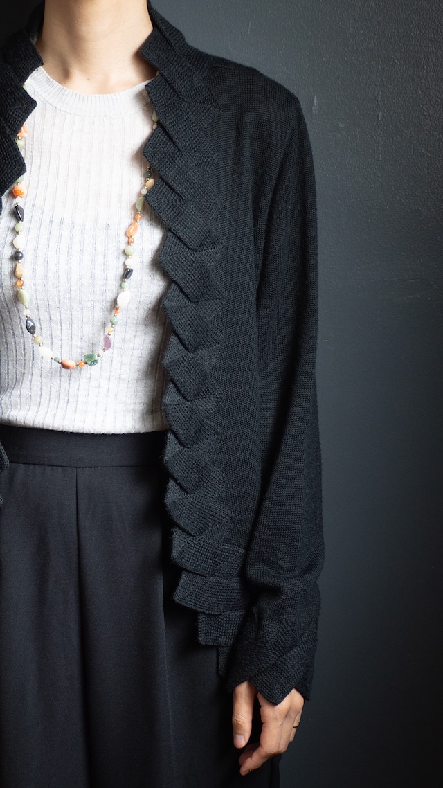 unknown 1980s Jagged hem cardigan