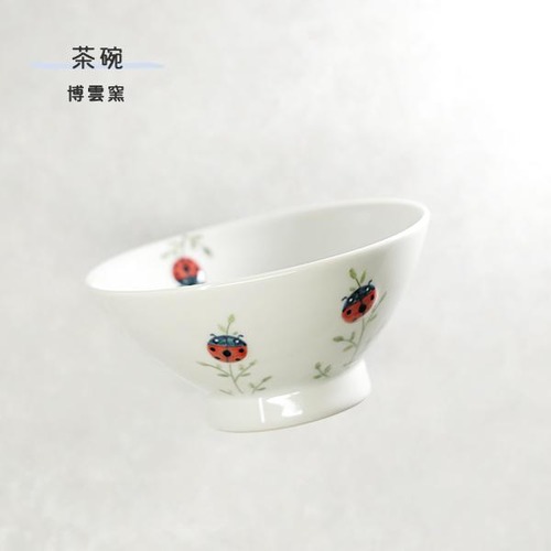砥部焼 Papier colle (パピエ・コレ) てんとう虫 茶碗 飯碗 お椀 ボウル 陶器 博雲窯 hakuun-pc-202